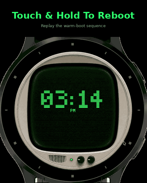 Warm Boot Terminal touch and hold warm boot animation