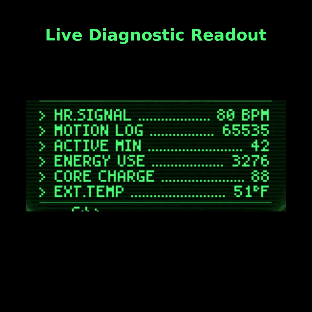 Closeup of Warm Boot Terminal diagnostic readout labels
